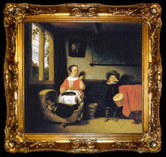 framed  Nicolaes maes The Naughty Drummer Boy, ta009-2